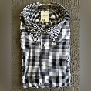 Nordstrom Men's Navy and White Button-Down Shirt